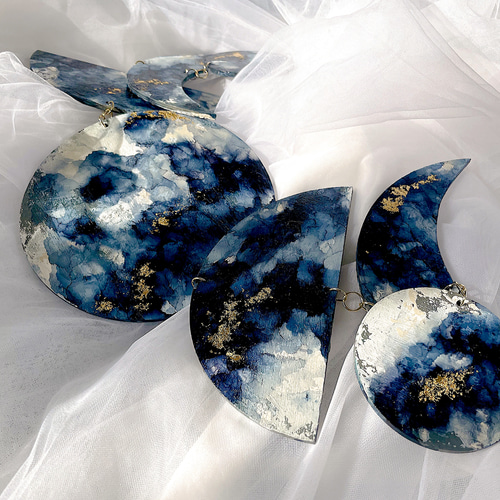 アルコールインクアート 月の満ち欠壁掛け時計 楽天市場】月の満ち欠け