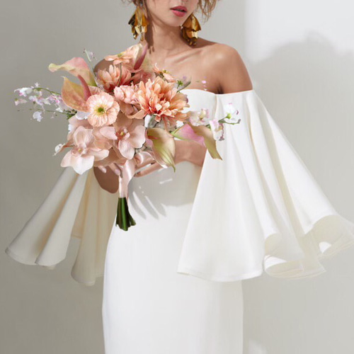 ブロッサムピンクの胡蝶蘭ウェディングブーケ ブーケ Riche 通販