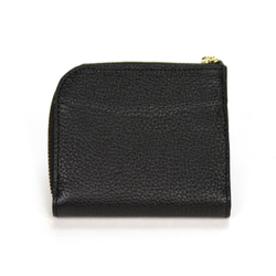 L字ファスナーミニ財布　ブラック 2枚目の画像