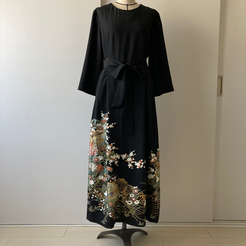 留袖リメイクワンピース 梅 ワンピース アトリエ・ヘリンボーン 通販
