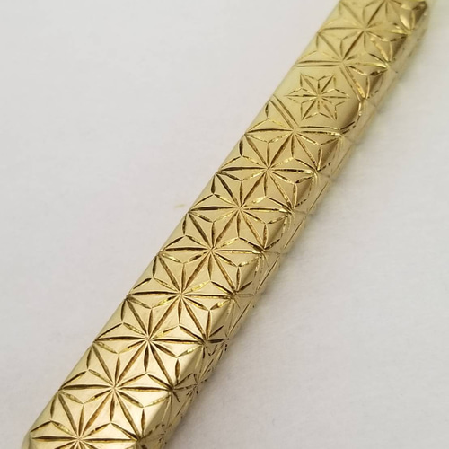 完全受注生産 真鍮四角出世型麻紋延べ煙管 和装小物(帯・半襟 完全受注生産 真鍮四角出世型麻紋延べ煙管 和装小物(帯・半襟