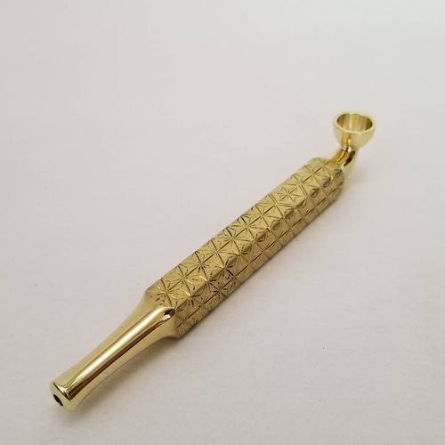 完全受注生産 真鍮四角出世型麻紋延べ煙管 和装小物(帯・半襟 完全受注生産 真鍮四角出世型麻紋延べ煙管 和装小物(帯・半襟