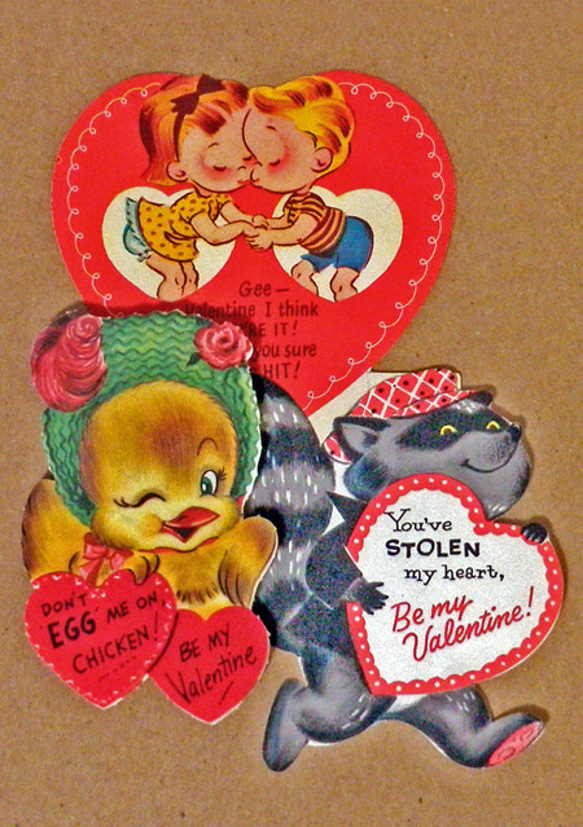 Vintage U.S.A.バレンタインカード３枚セット DA-VSET047 1枚目の画像