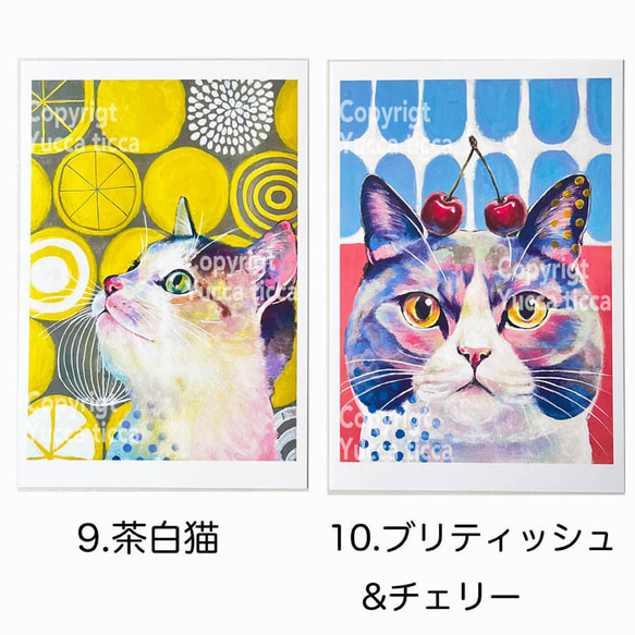 猫絵 アートポストカード2 3枚目の画像