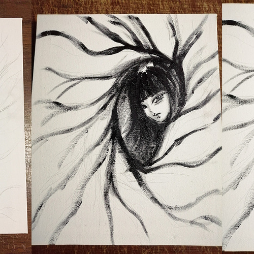 1点もの・原画】アクリル絵の具 絵画#3 約220mm×273mm