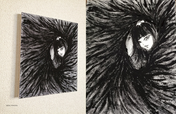 1点もの・原画】アクリル絵の具 絵画#3 キャンバスF3サイズ 約220mm