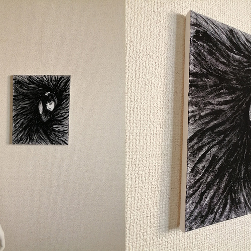 1点もの・原画】アクリル絵の具 絵画#3 キャンバスF3サイズ 約220mm