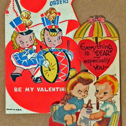 Vintage U.S.A.バレンタインカード2枚セット DA-VSET040 1枚目の画像