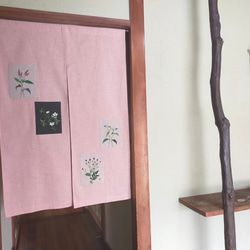 インテリア暖簾　85cm×120cm　のれん　刺繡4枚 1枚目の画像