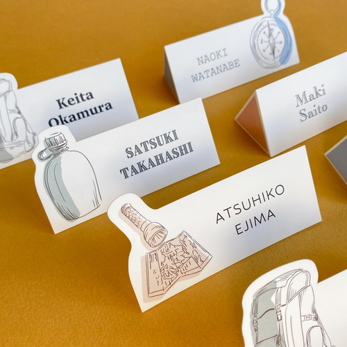 アウトドアな席札 [ TREK ] 席次表・席札・メニュー表 Apollo Wedding