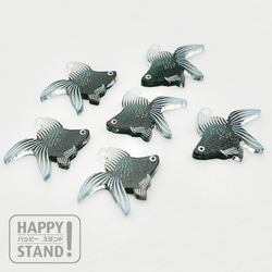 金魚・おはじき♡チャーム，6点set，ハンドメイド・アクセサリー charm0158-1c.jpg