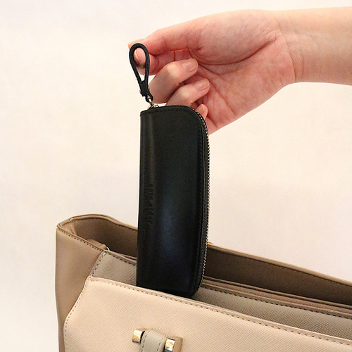 仕分ける 6ポケット小銭入れ＊ 本革 コードバン ブラック 財布 コイン