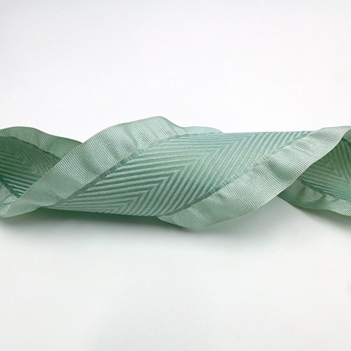 フリルエッジサテンリボン（ヘリンボーン/ミントグリーン）38mm ×1m