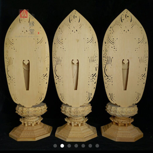 最高級 木彫り 仏像 阿弥陀三尊 彫刻 一刀彫 天然木檜材 仏教