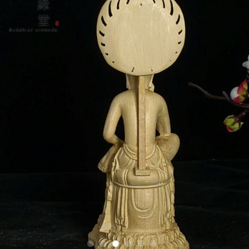 珍品 木彫仏像 准提菩薩座像 准提仏母 彫刻 一刀彫 天然木檜材