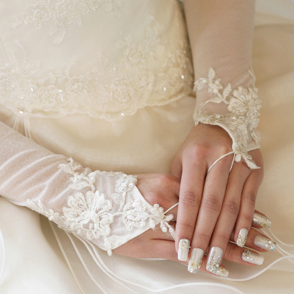 ウェディンググローブ　ヴェール　ポケットチーフ　3点セット ウェディンググローブヴェールポケットチーフ3点セット