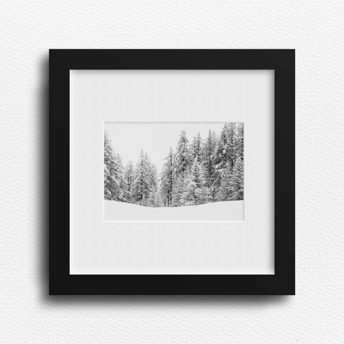 絵画「初冬の森の焚火」