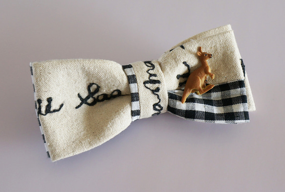 袋鼠領結（刺繡/格子） 第5張的照片
