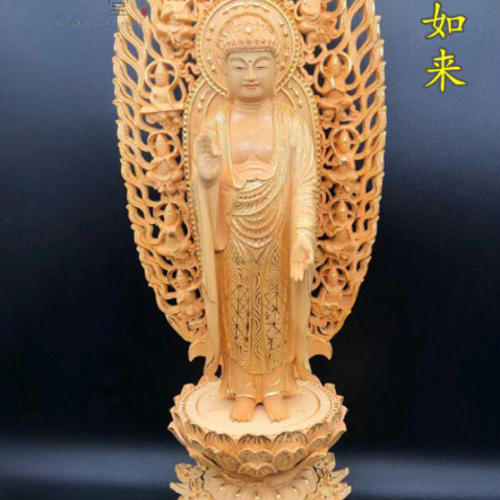 豪華! 木彫仏像 阿弥陀如来立像 阿弥陀仏 彫刻 本金 切金 檜材 豪華! 木彫仏像 阿弥陀如来立像 阿弥陀仏 彫刻 本金 切金 檜材