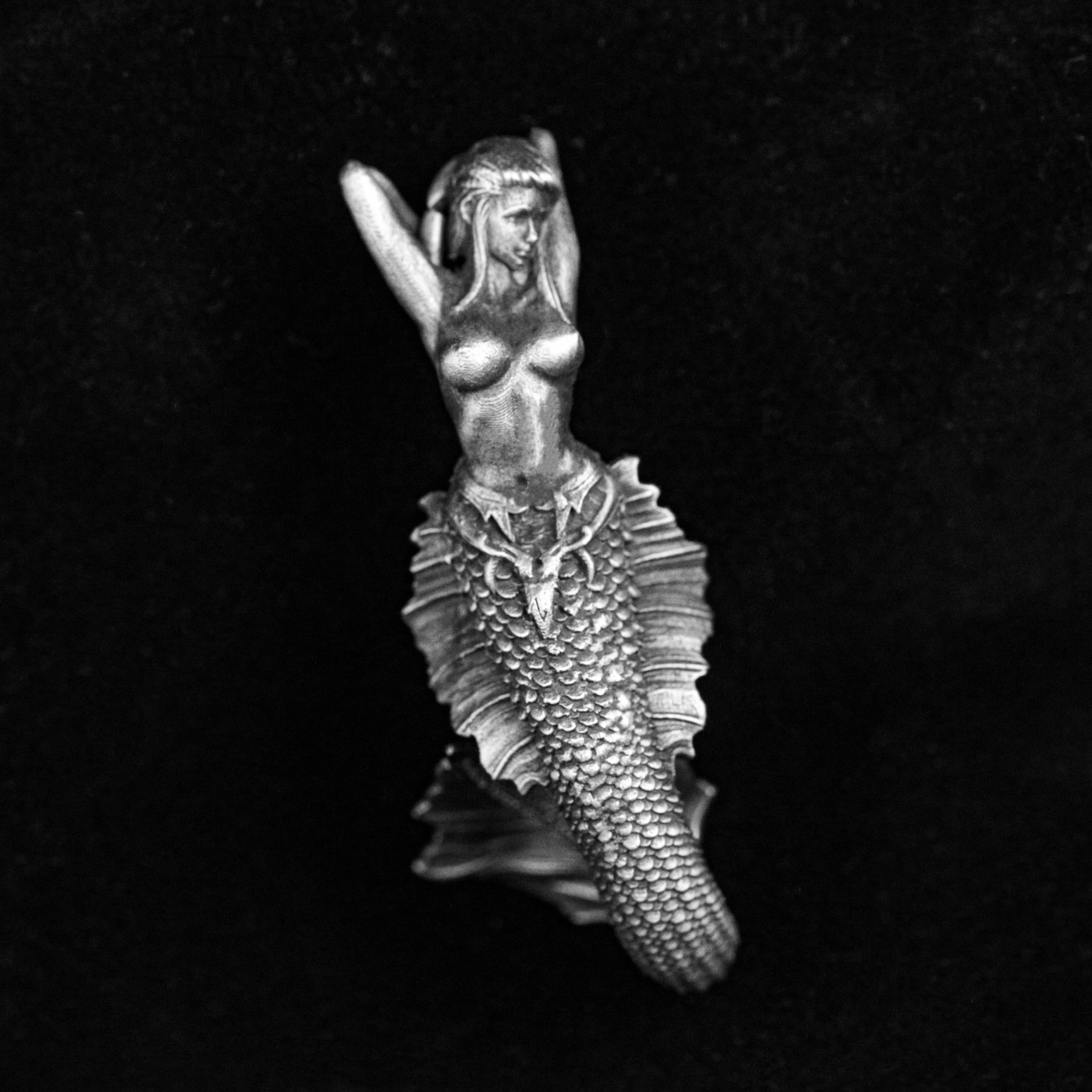 人魚の伝説の宝石、人魚のペンダント、ヌードのネックレス、銀の人魚のネックレス、女性のためのネックレス