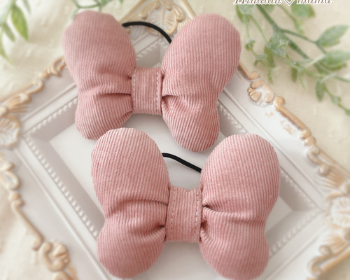 リボン　ヘアゴム♡プレゼント風リボン♡ピンク♡ハンドメイド 00758b4456332be0ccbd834be7c349