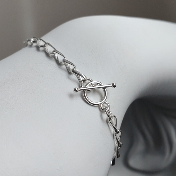 〜風〜 ツイスト シルバーチェーン ブレスレット twist silverchainbracelet silver925 5枚目の画像