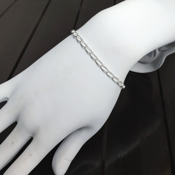 〜風〜 ツイスト シルバーチェーン ブレスレット twist silverchainbracelet silver925 4枚目の画像