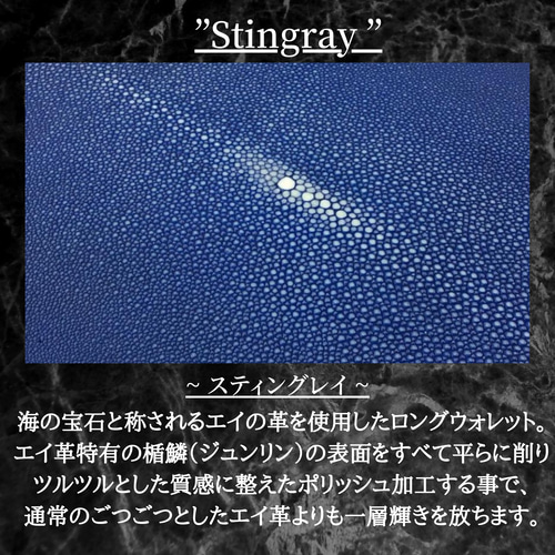 圧倒的な収納力 スティングレイ ダブルファスナー 長財布 ガルーシャ