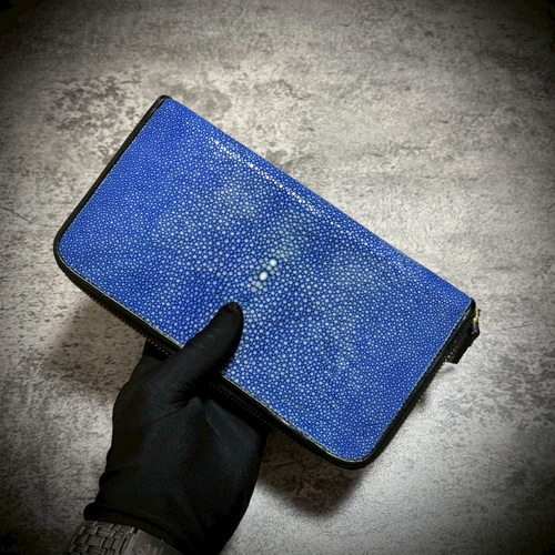 圧倒的な収納力 スティングレイ ダブルファスナー 長財布 ガルーシャ