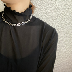 ーlong big anchor chain necklaceー　サージカルステンレス　チェーンネックレス　 6枚目の画像