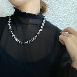ーlong big anchor chain necklaceー　サージカルステンレス　チェーンネックレス　 10枚目の画像