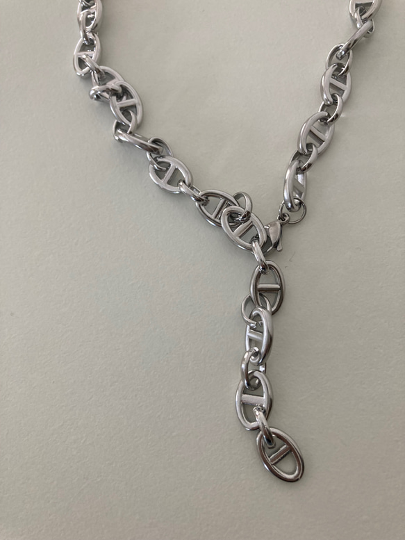 ーlong big anchor chain necklaceー　サージカルステンレス　チェーンネックレス　 2枚目の画像