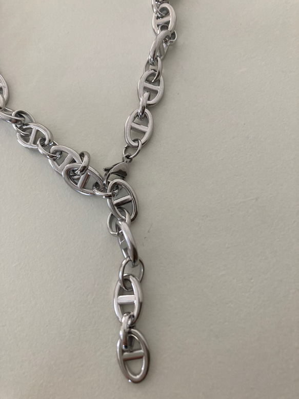 ーlong big anchor chain necklaceー　サージカルステンレス　チェーンネックレス　 13枚目の画像