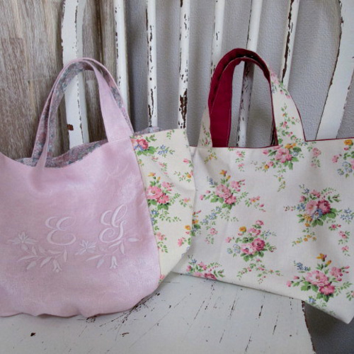 フランスアンティーク素材のシャビーな布バック アウトレット フランスアンティーク素材のシャビーな布バック フランス