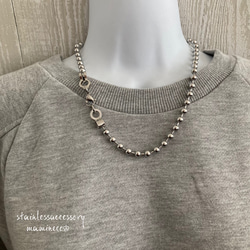 オールステンレス製 ボールチェーンネックレス 幅6mm ネックレス