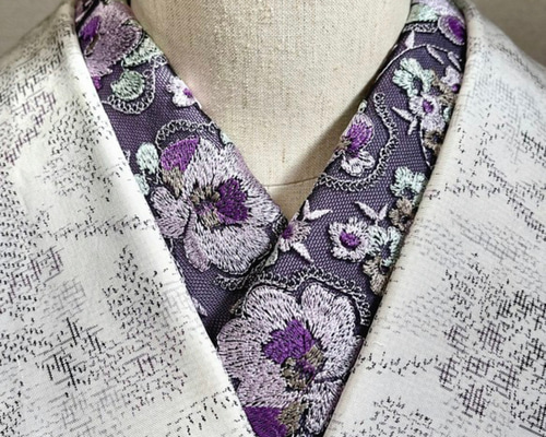 48670　羽織　黒　ピンクラメ刺繍 48670 羽織 黒 ピンクラメ刺繍 （羽織 黒菱レース 黒 | 加花