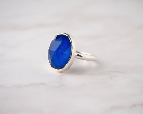 Lapis lazuli ring -ラピスラズリ 彫金 天然石リング アクセサリー