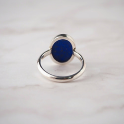 Lapis lazuli ring -ラピスラズリ 彫金 天然石リング アクセサリー シンプルリング ジュエリー 大粒- 4枚目の画像