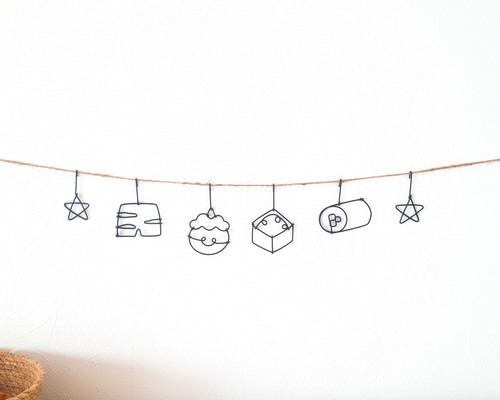 【しろ】節分　ガーランド 節分 ワイヤークラフト ガーランド ガーランド choco 通販 15273771