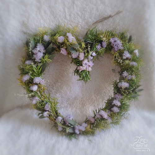 受注制作ナチュラルハートリース