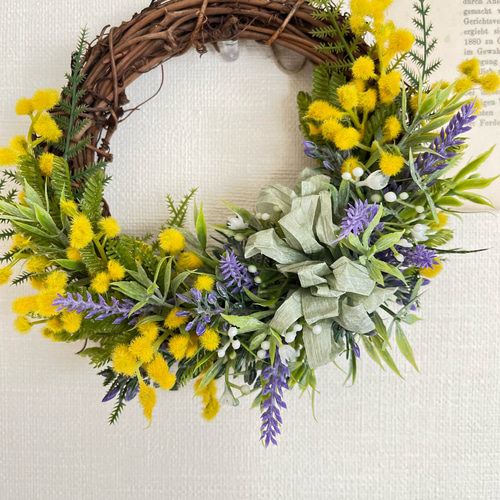 ミモザのハーフリース リース ＊COCO HANA＊ 通販 15273939｜Creema