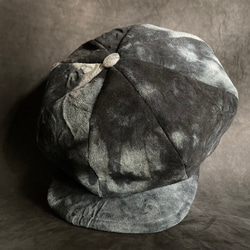 【triangles hat 】White bleach  leather casquette 9枚目の画像