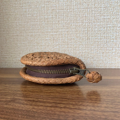 山葡萄 手つくり 小銭入れ 小花編み 半円形 山葡萄 手つくり 小銭入れ 小花編み 半円形 小銭入れ・コイン