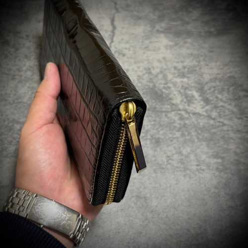 クロコダイル 長財布 メンズ レディス 大容量 カード15枚収納 長財布