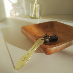 Life is sweet キーホルダー（真鍮） 1枚目の画像