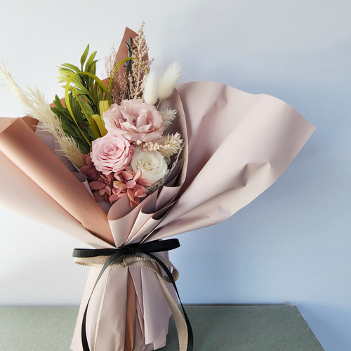 ピンク系カラーのブーケ：ギフトにもおすすめ！ドライ・プリザーブド