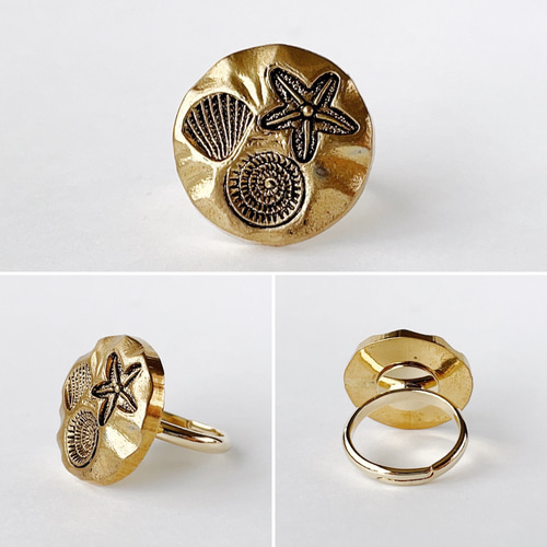 リング　アンティークボタン★3 リング アンティークボタン☆3