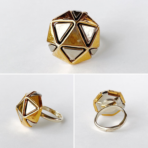 リング　アンティークボタン★3 リング アンティークボタン☆3