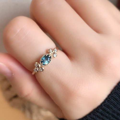 バイカラーサファイア リング / K10YG【1点限り】 指輪・リング