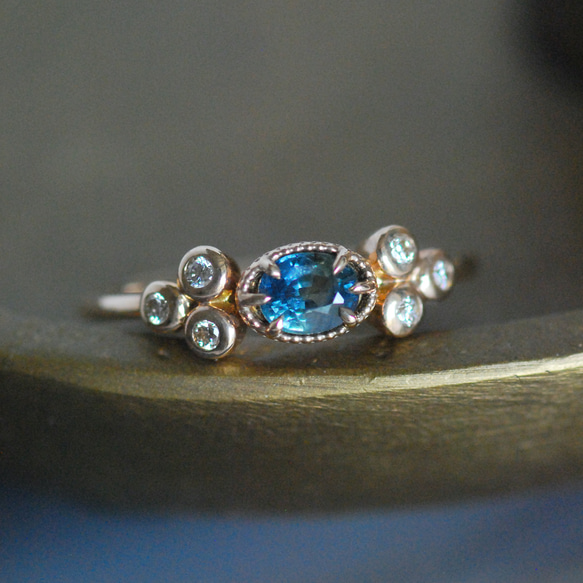 バイカラーサファイア　リング　バイカラーサファイア　指輪 バイカラーサファイアリング - CAHiER